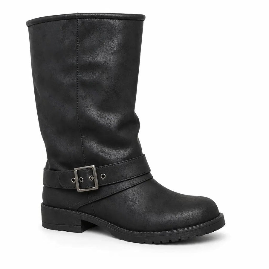 Colleen | Women's Slouch Buckle Knee-High Boots