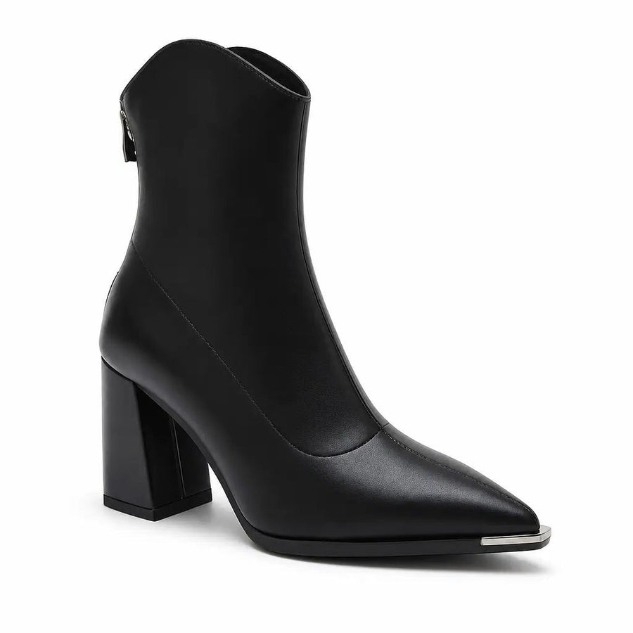 Catherine | Women's Ankle Boots Pointed Toe Metal Tip