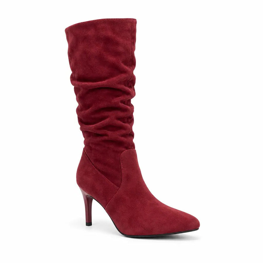 Opal | Women's Slouchy Pointed-Toe Canvas Boots