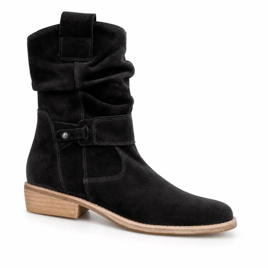 Andrea | Women's Suede-Look Block Heel Ankle Boots