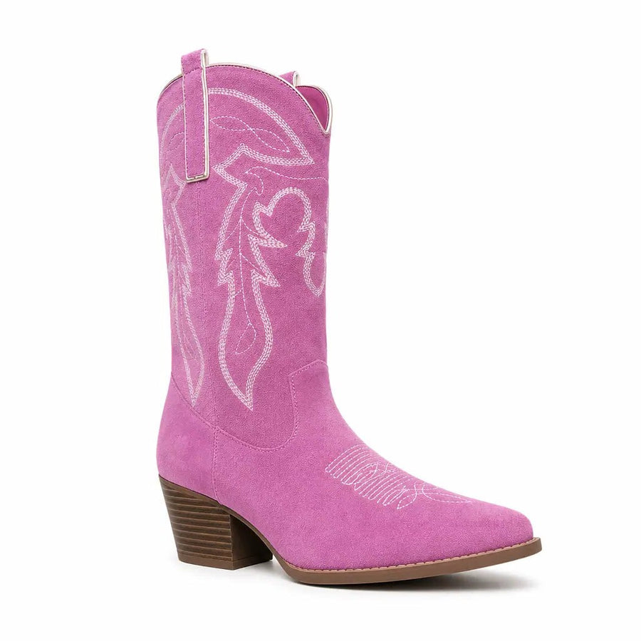 Estelle | Women's Embroidered Knee-High Boots
