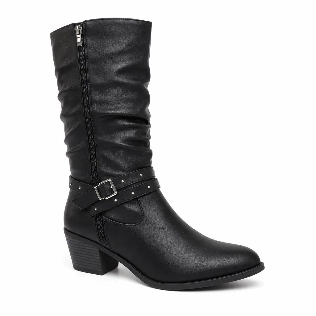 Cecilia | Women's Studded Slouch Knee-High Boots