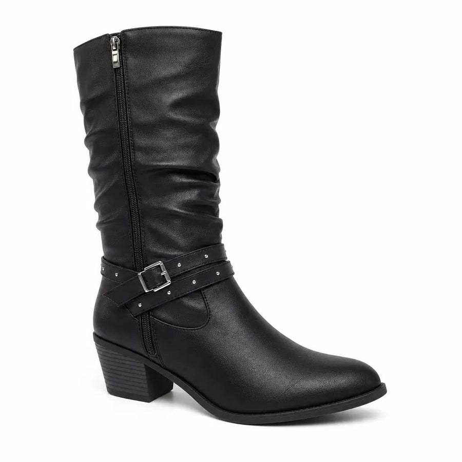 Cecilia | Women's Studded Slouch Knee-High Boots