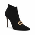 Betty | Women's Pointed Toe Velvet Ankle Boots