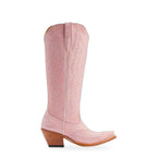 Christine | Women's Embroidered Knee-High Boots