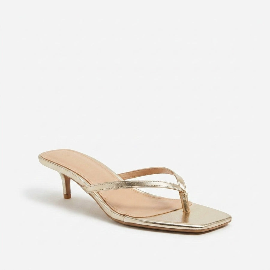 Yolanda | Women's Thong Kitten Heel Sandals