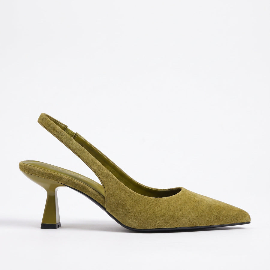 Cora | Women's Pointed-Toe Faux Leather Slingbacks