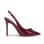 Catherine | Women's Bow Knot Faux Leather Slingbacks
