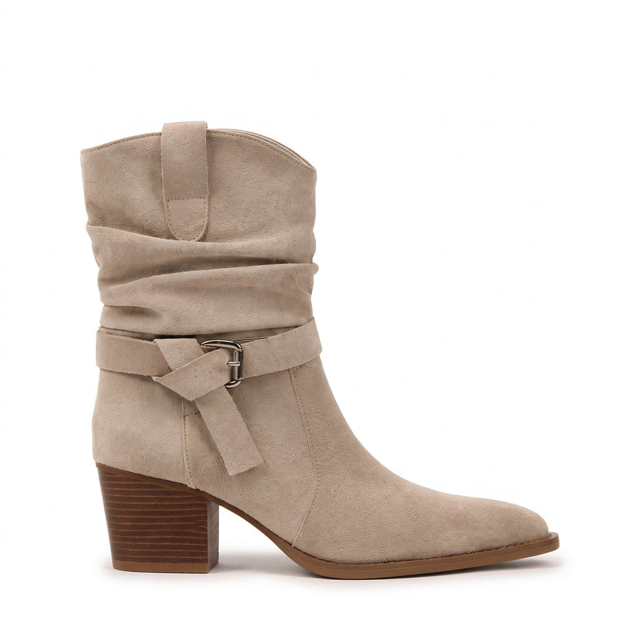 Chloe | Women's Buckle Faux Leather Ankle Boots