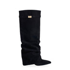 Celeste | Women's Slouchy Fold-Over Knee-High Boots