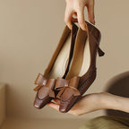Célora Leather Ribbon Pumps