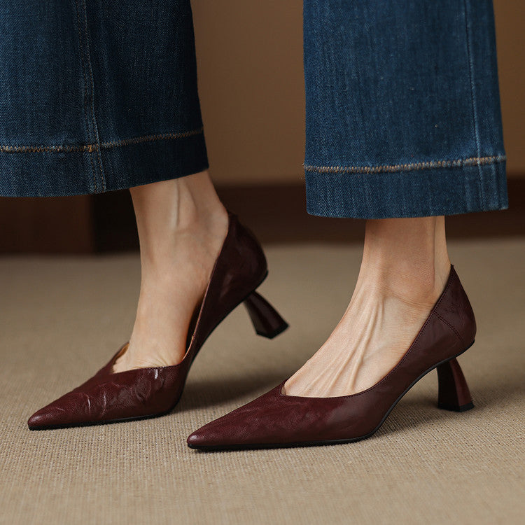 Riva Sculpted Leather Pumps