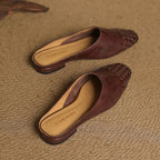 Arden Woven Leather Mules