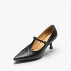 Aveline Leather T-strap Pumps