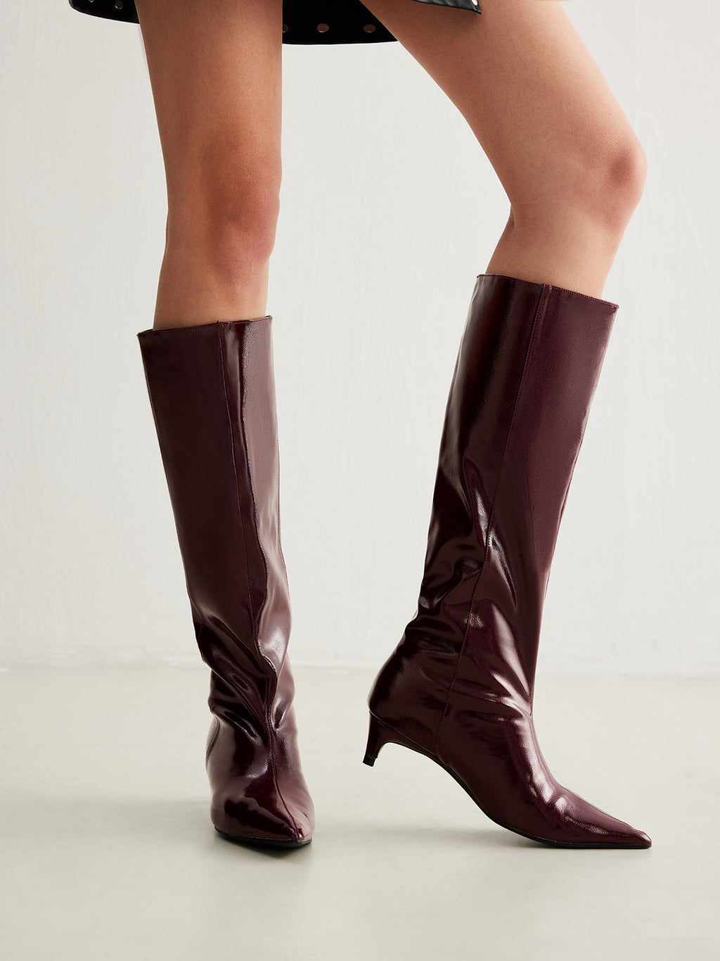 Esther Womens Over Knee Block Heel Boots High