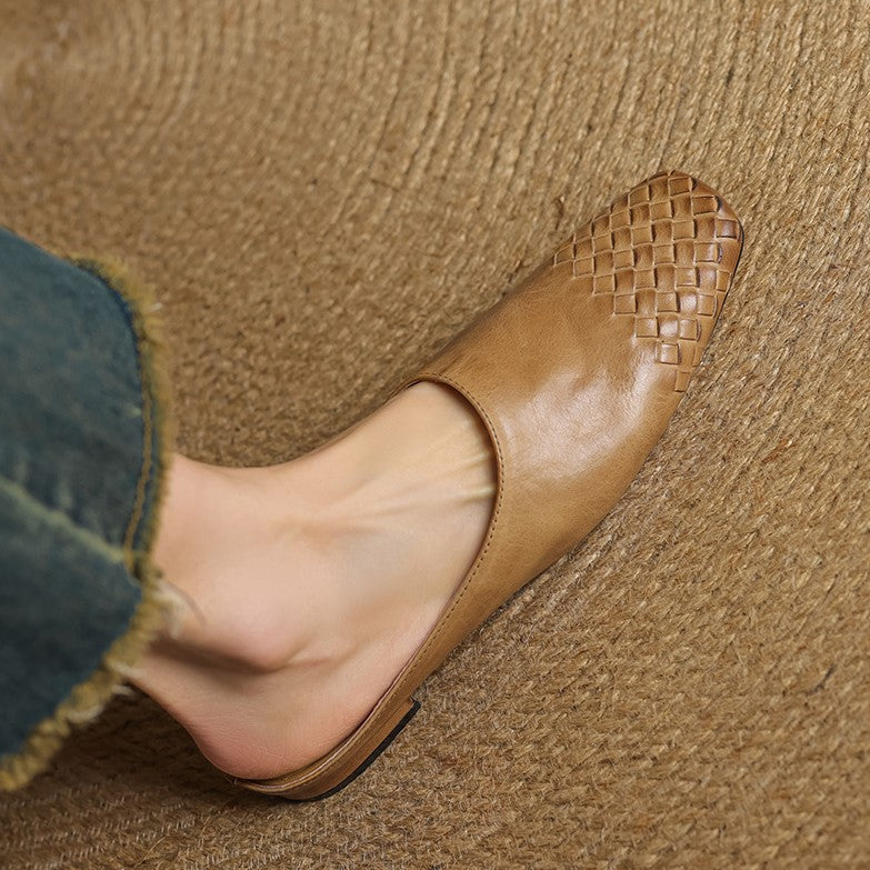 Arden Woven Leather Mules