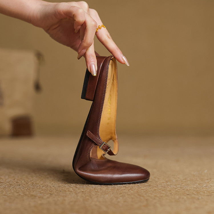 Selma Mary-Jane Leather Mules