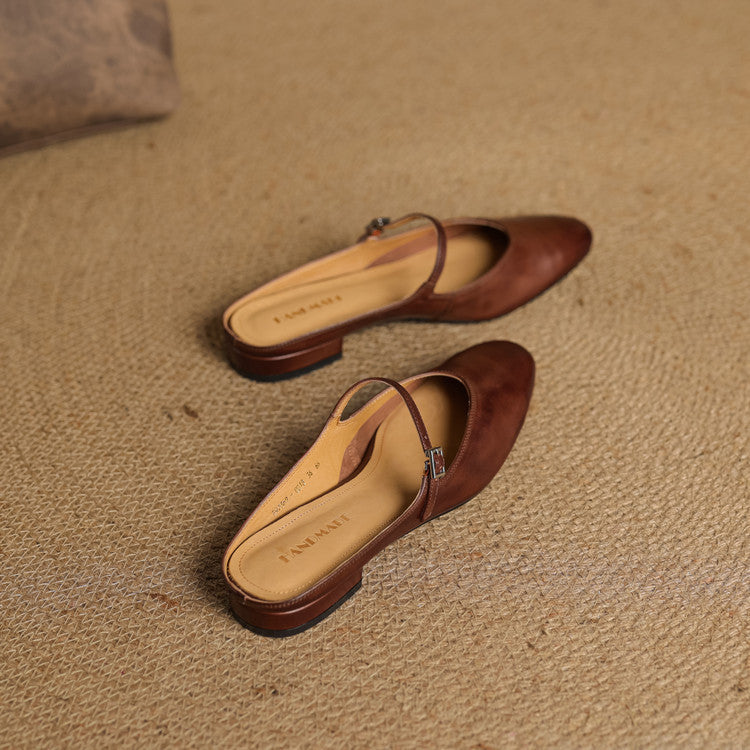 Selma Mary-Jane Leather Mules