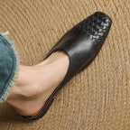 Arden Woven Leather Mules