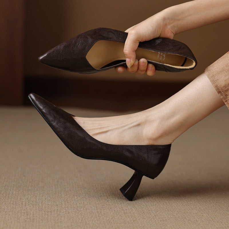 Riva Sculpted Leather Pumps