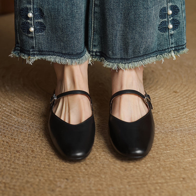 Selma Mary-Jane Leather Mules