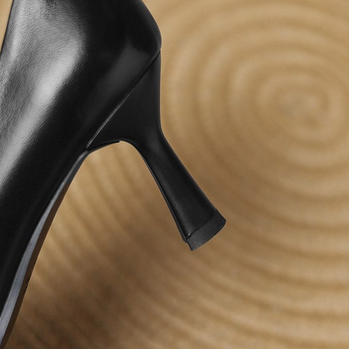 Marisol Leather Square-Toe Pumps