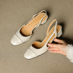 Caia Slingback Leather Heels