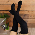 Jennifer Womens Over Knee Block Heel Boots Tall