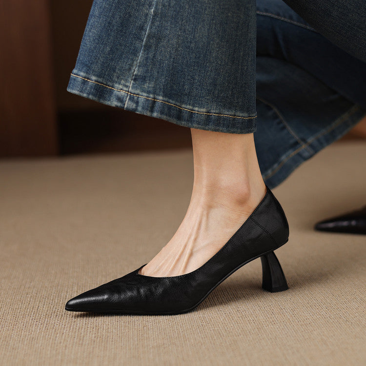 Riva Sculpted Leather Pumps