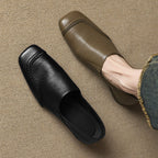 Marquette Square-Toe Leather Slip-On
