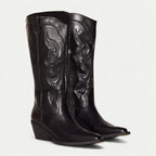 Elena Womens Stylish Western Pointed-Toe Boots