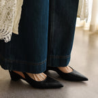 Vela Sculpt Leather Heels