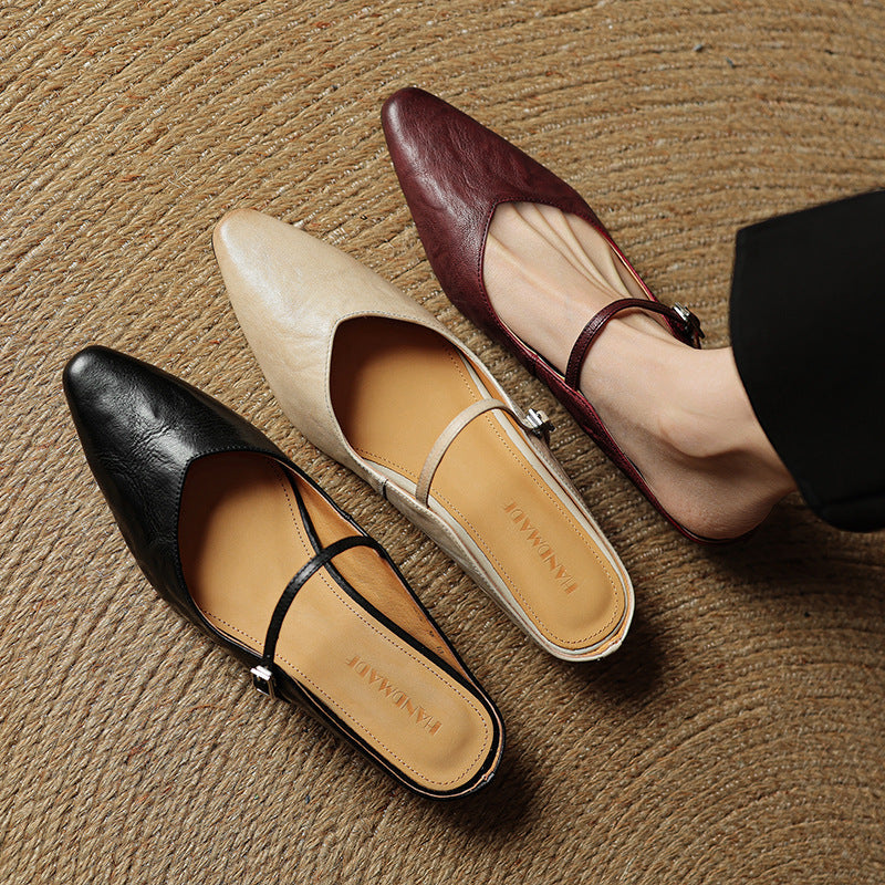 Envara Leather Mules