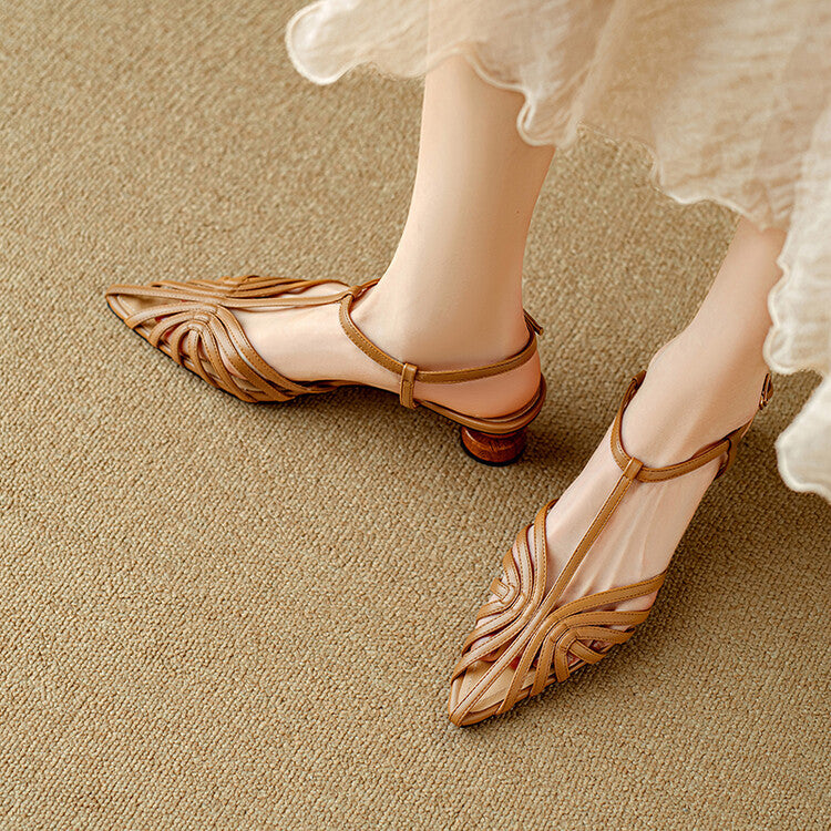 Elowen T-Strap Heels