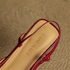 Velune Slingback Leather Heels