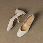 Caelen Leather Block Heels
