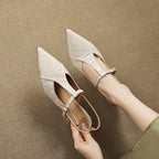 Aviel Pointed Leather Heels