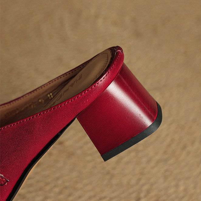 Meyra Leather Mules