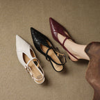 Aviel Pointed Leather Heels