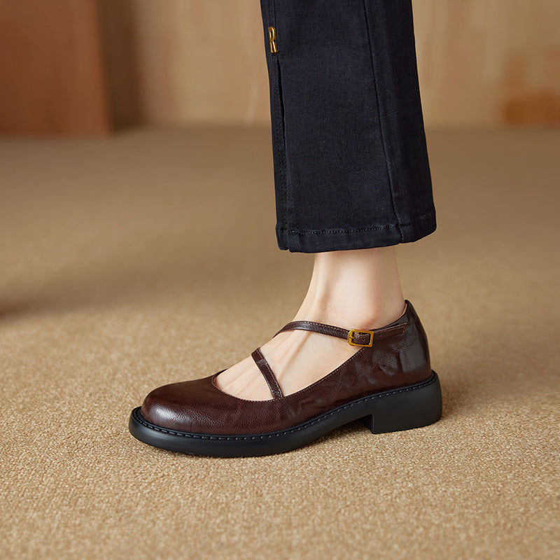 Ruelle Leather Mary Janes