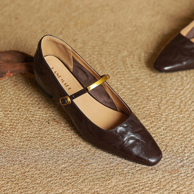 Eloria Lambskin Mary Janes