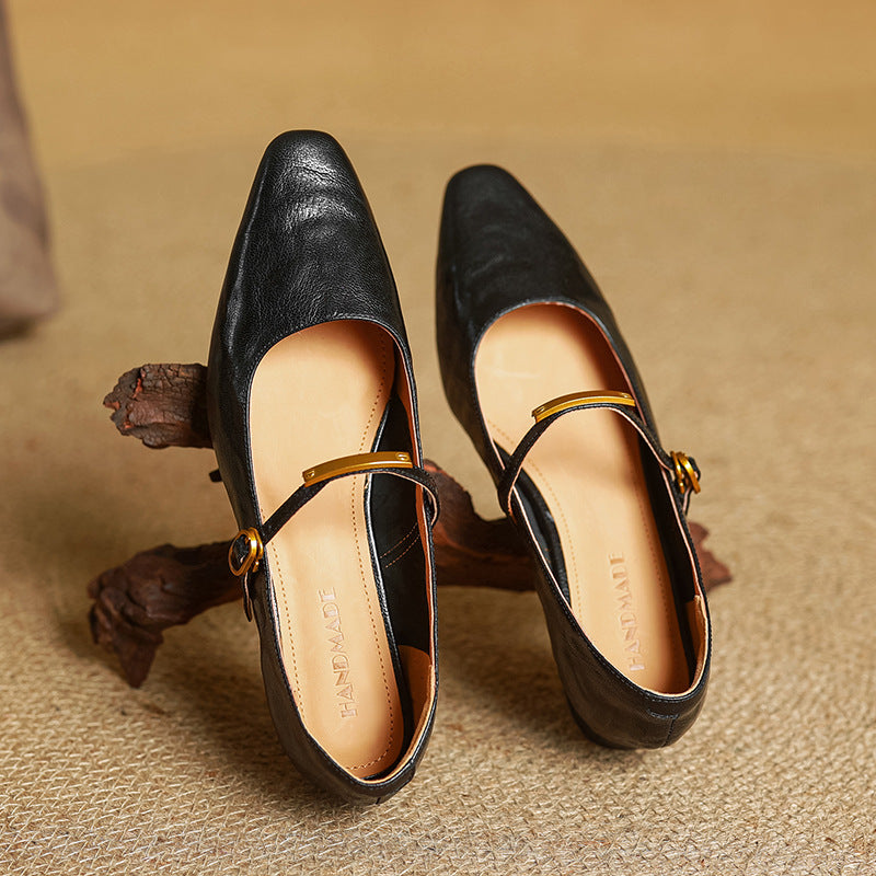Eloria Lambskin Mary Janes