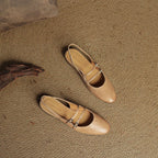 Norvie Leather Slingback Mary Jane Flats