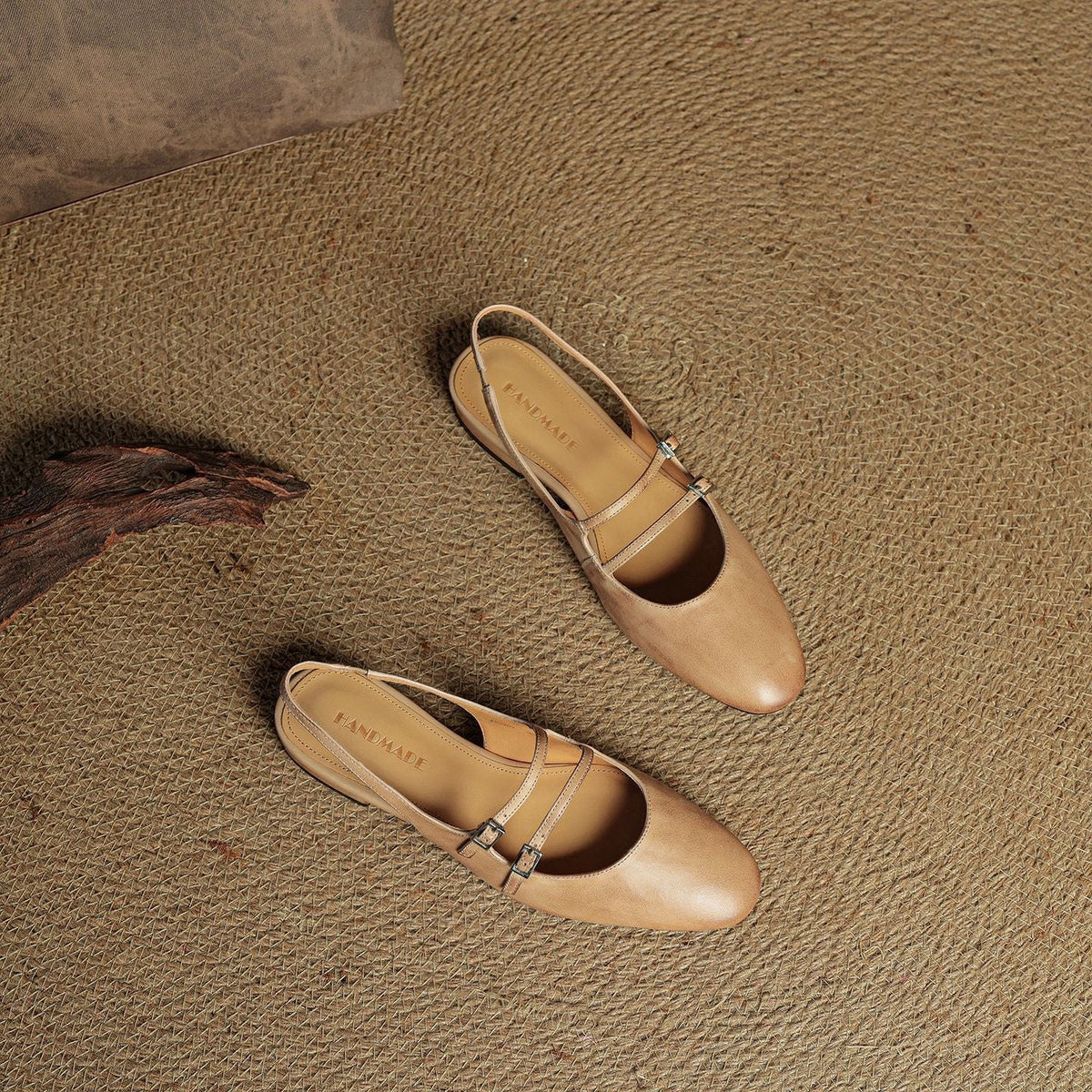 Norvie Leather Slingback Mary Jane Flats