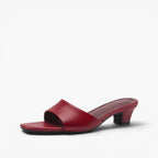 Noa Square-Toe Leather Mules