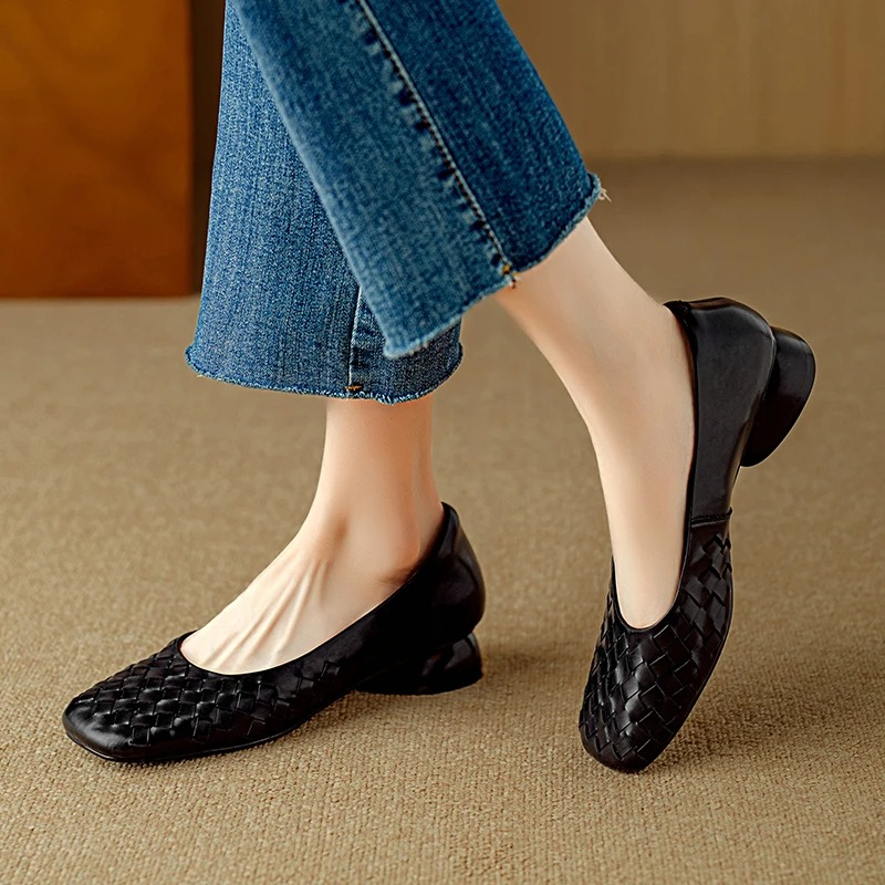 Marcelle Womens Leather Flats