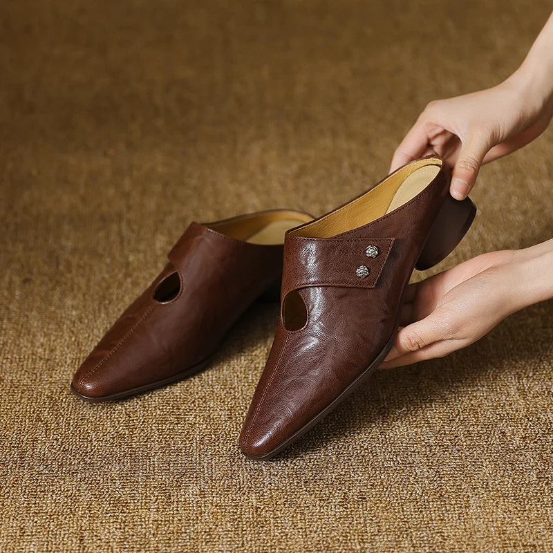 Alice Womens Agnit Genuine Leather Mules