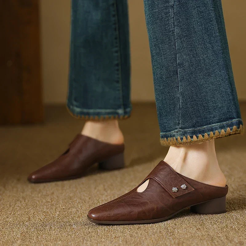 Alice Womens Agnit Genuine Leather Mules