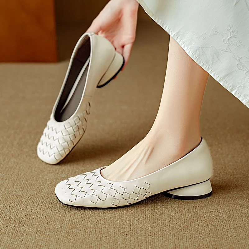 Marcelle Womens Leather Flats