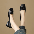 Ivy Womens Leather Flats